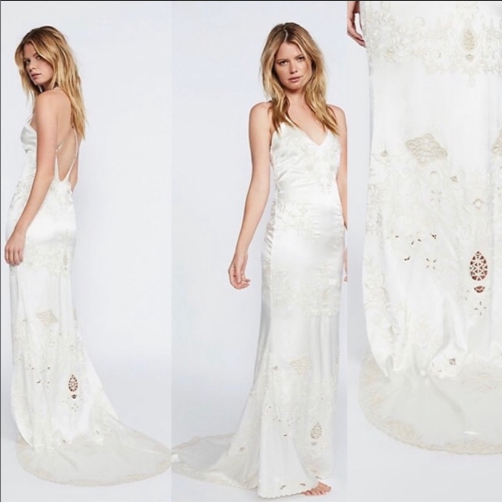 SPELL Odette Silk Slip Dress Formal Evening Gown - Picture 3 of 12